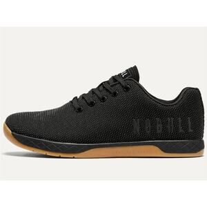 Nobull Superfabric black gum sneakers low top lace up strength training size 8